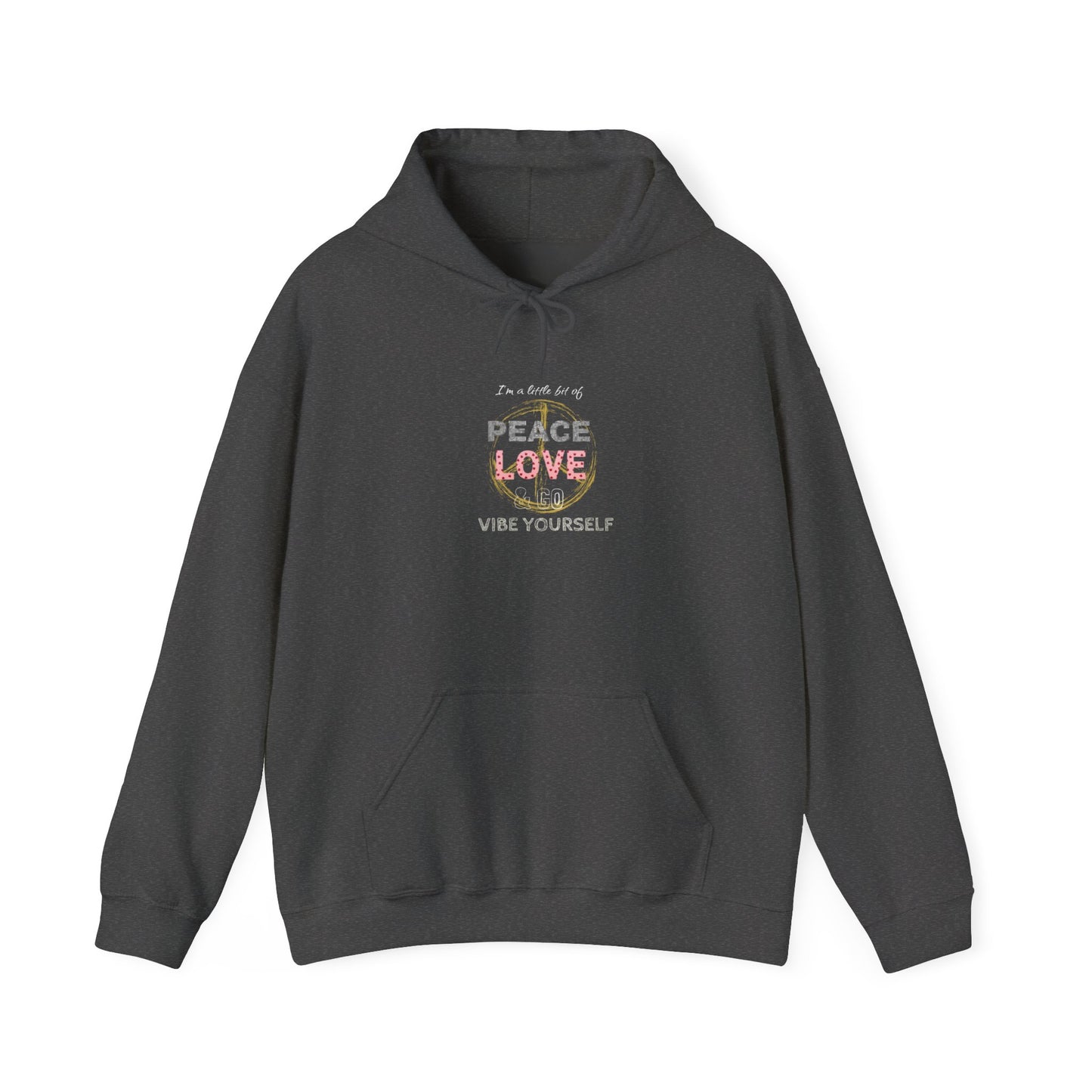 Peace, Love, Vibe yourself Unisex Heavy Blend™ Hooded Sweatshirt