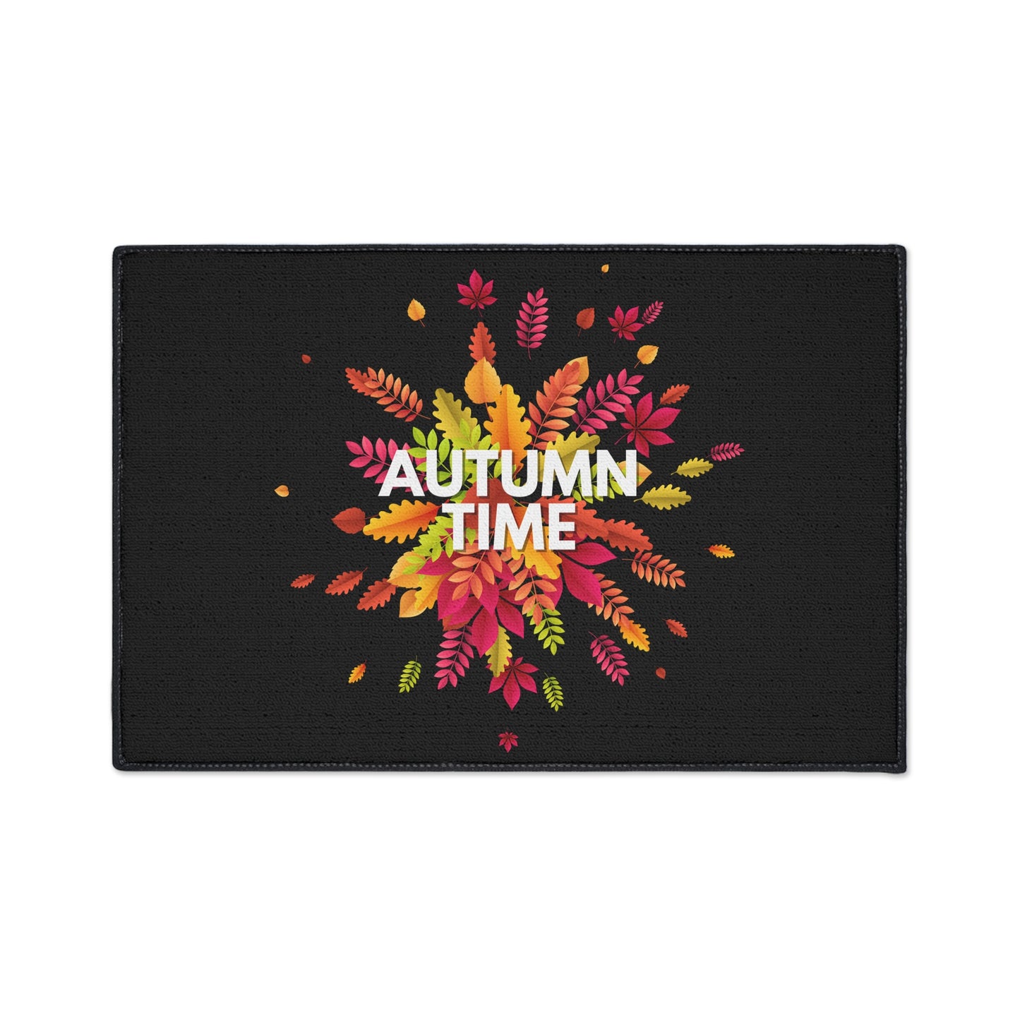 Autumn Time Heavy Duty Floor Mat | Durable Fall-Themed Entryway Decor