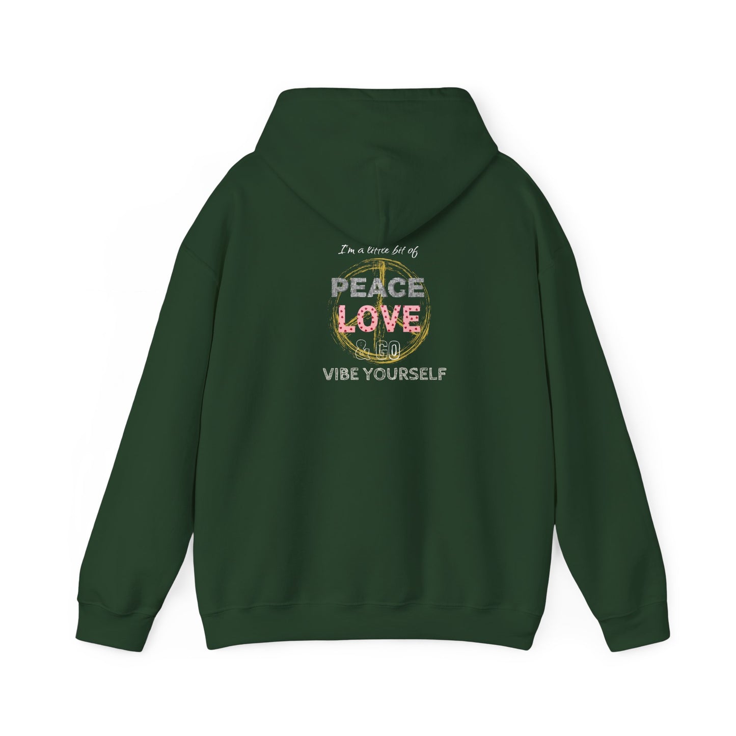 Peace, Love, Vibe yourself Unisex Heavy Blend™ Hooded Sweatshirt