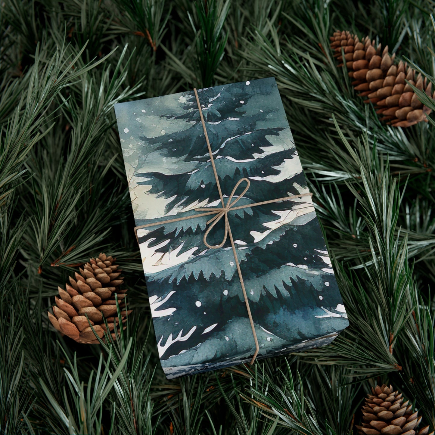 Pine Tree Forest Gift Wrap Papers