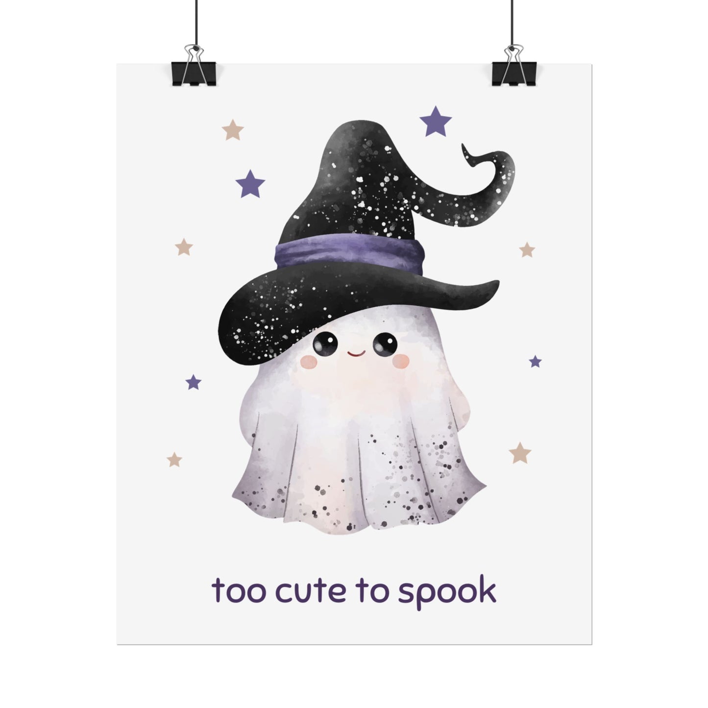 Too Cute to Spook Holding Hands Rolled Poster | Adorable Halloween Wall Art