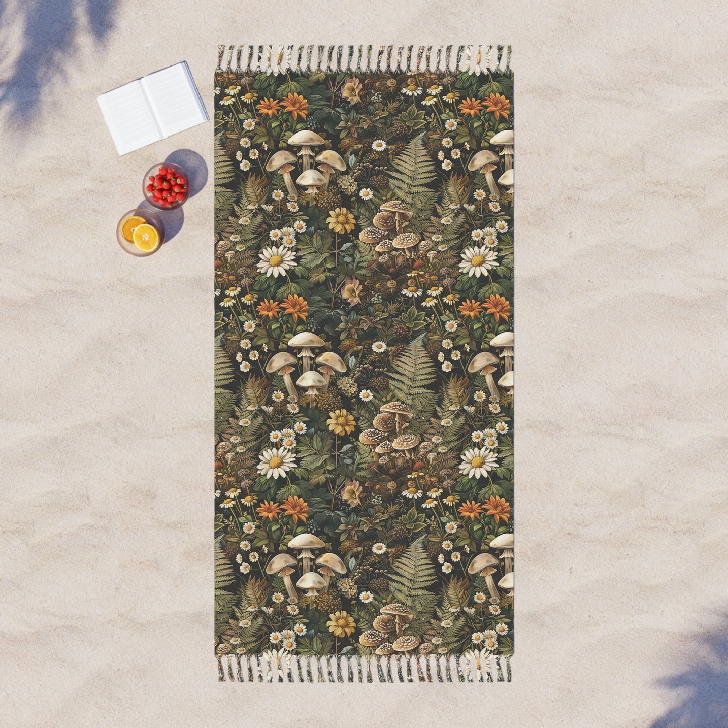 Woodland Flora Boho Beach Cloth