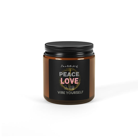 Peace, Love Go Vibe yourself Aromatherapy in Amber Jar