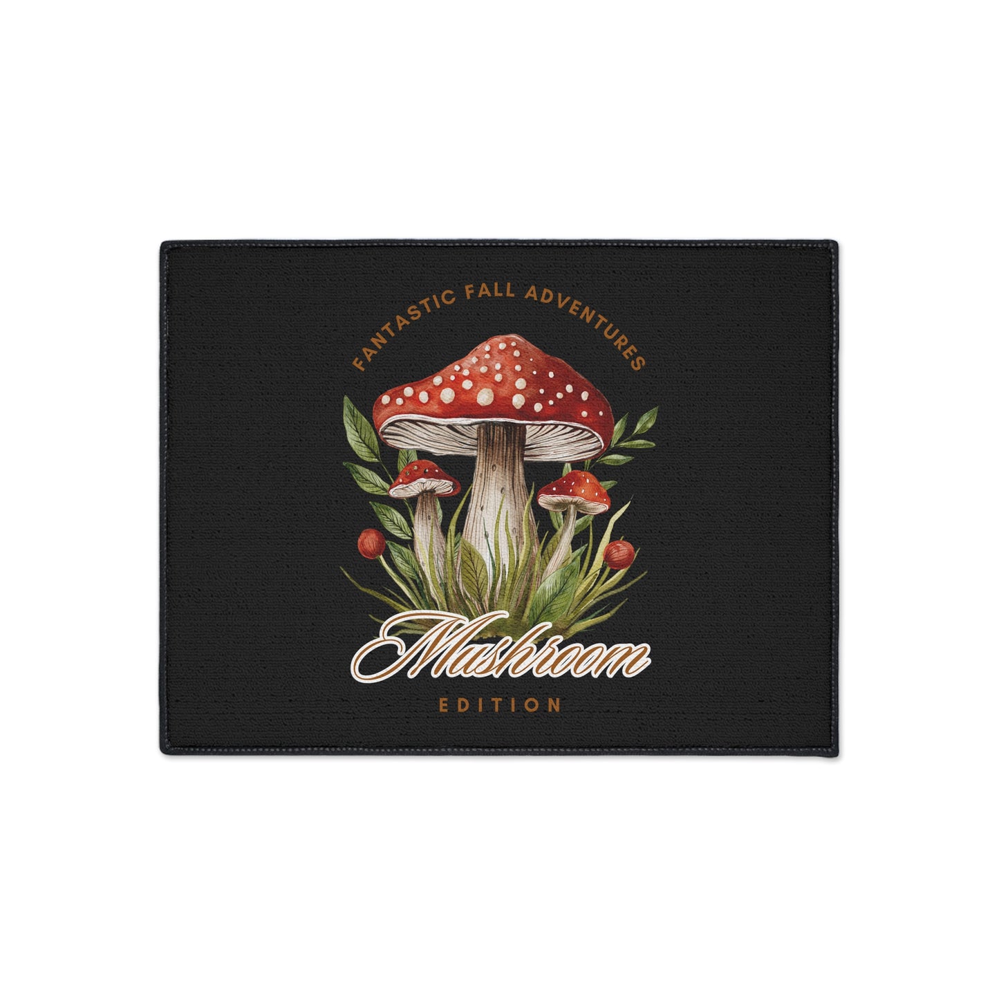 Fall Adventures Mushroom Edition Heavy Duty Floor Mat | Durable Fall-Themed Entryway Decor