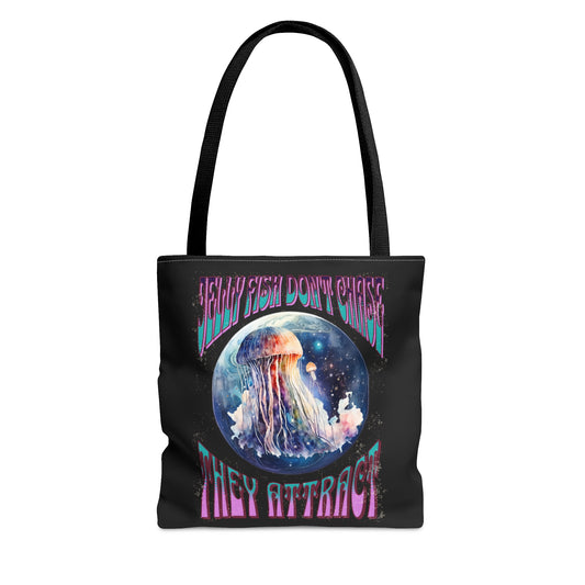 Jellyfish Don't Chase, They Attract Tote Bag (AOP)