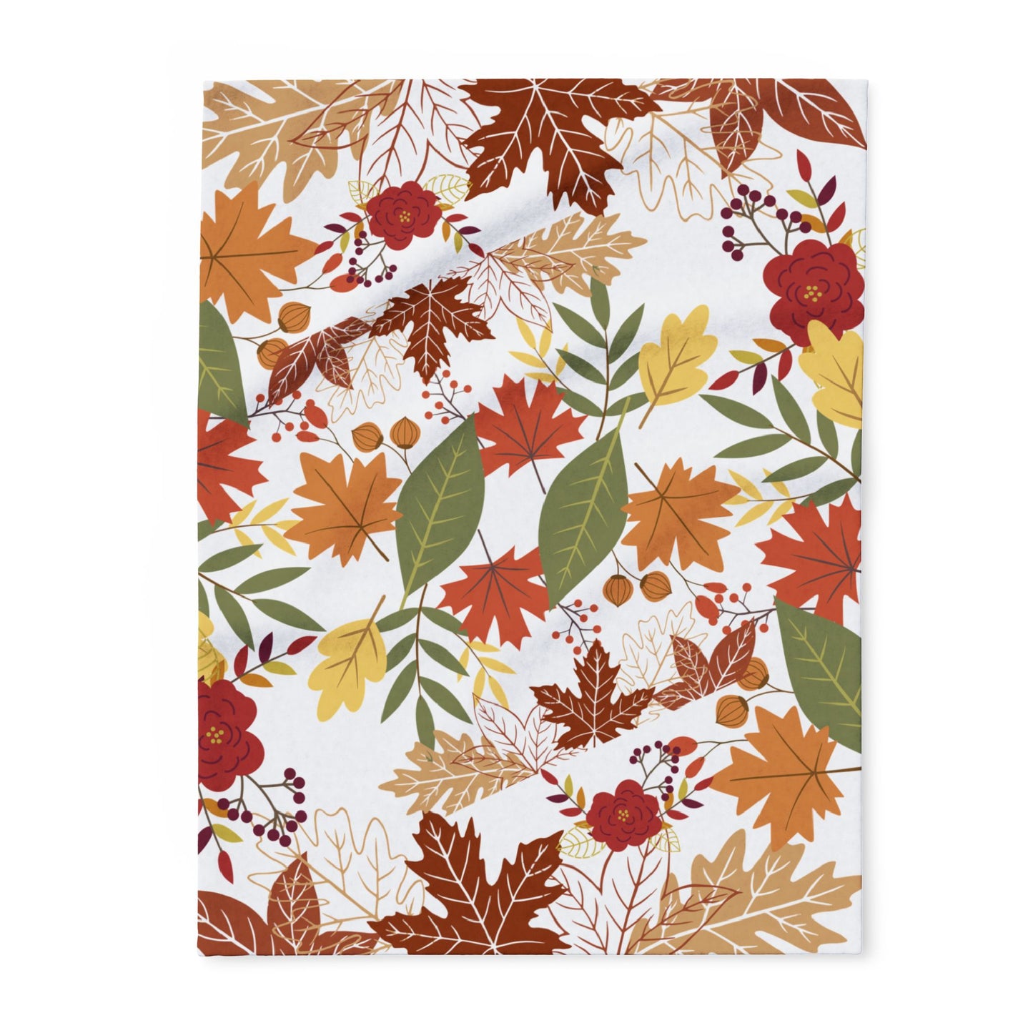 Fall Design Arctic Fleece Blanket | Cozy Autumn-Themed Throw