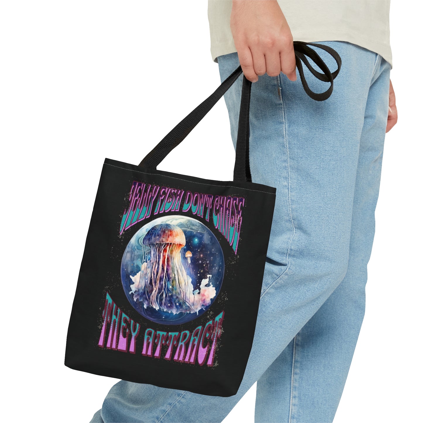 Jellyfish Don't Chase, They Attract Tote Bag (AOP)