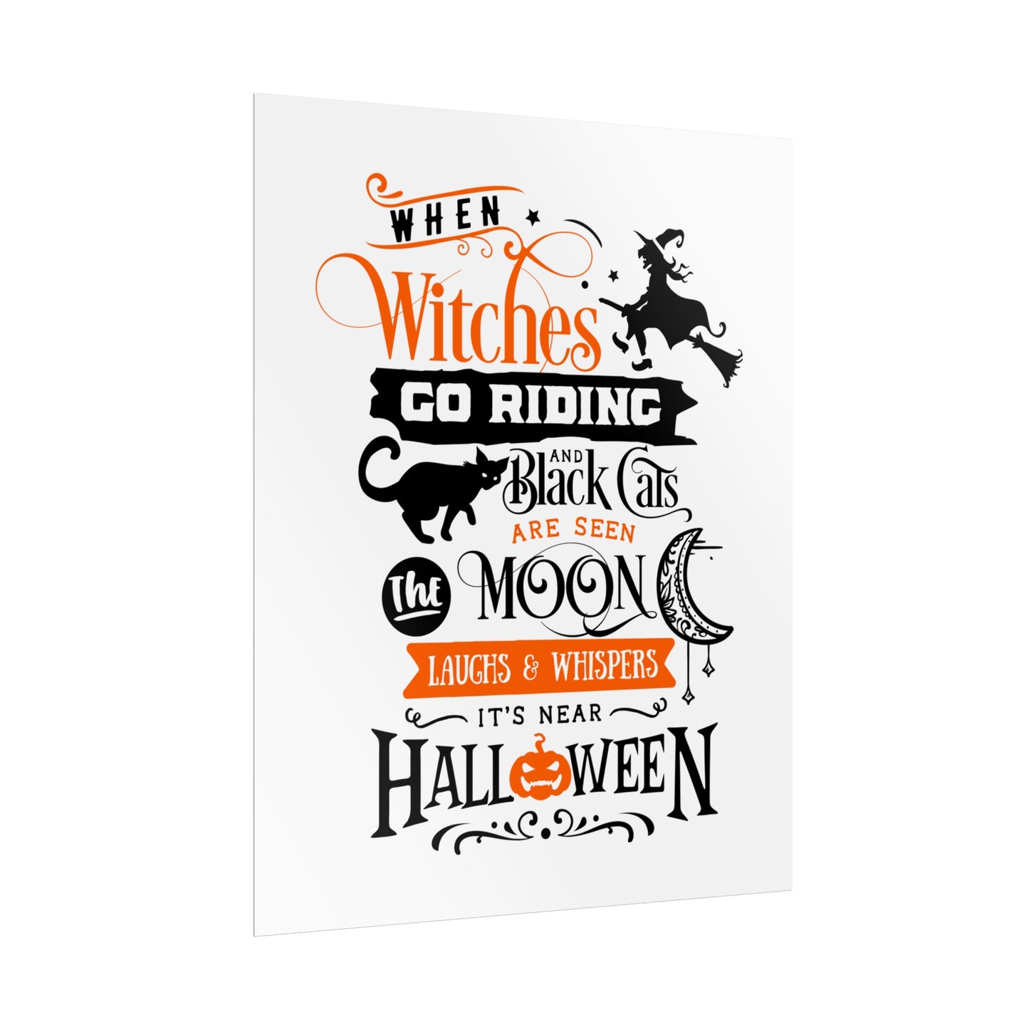 When Witches Rolled Poster | Mystical Wall Art Decor