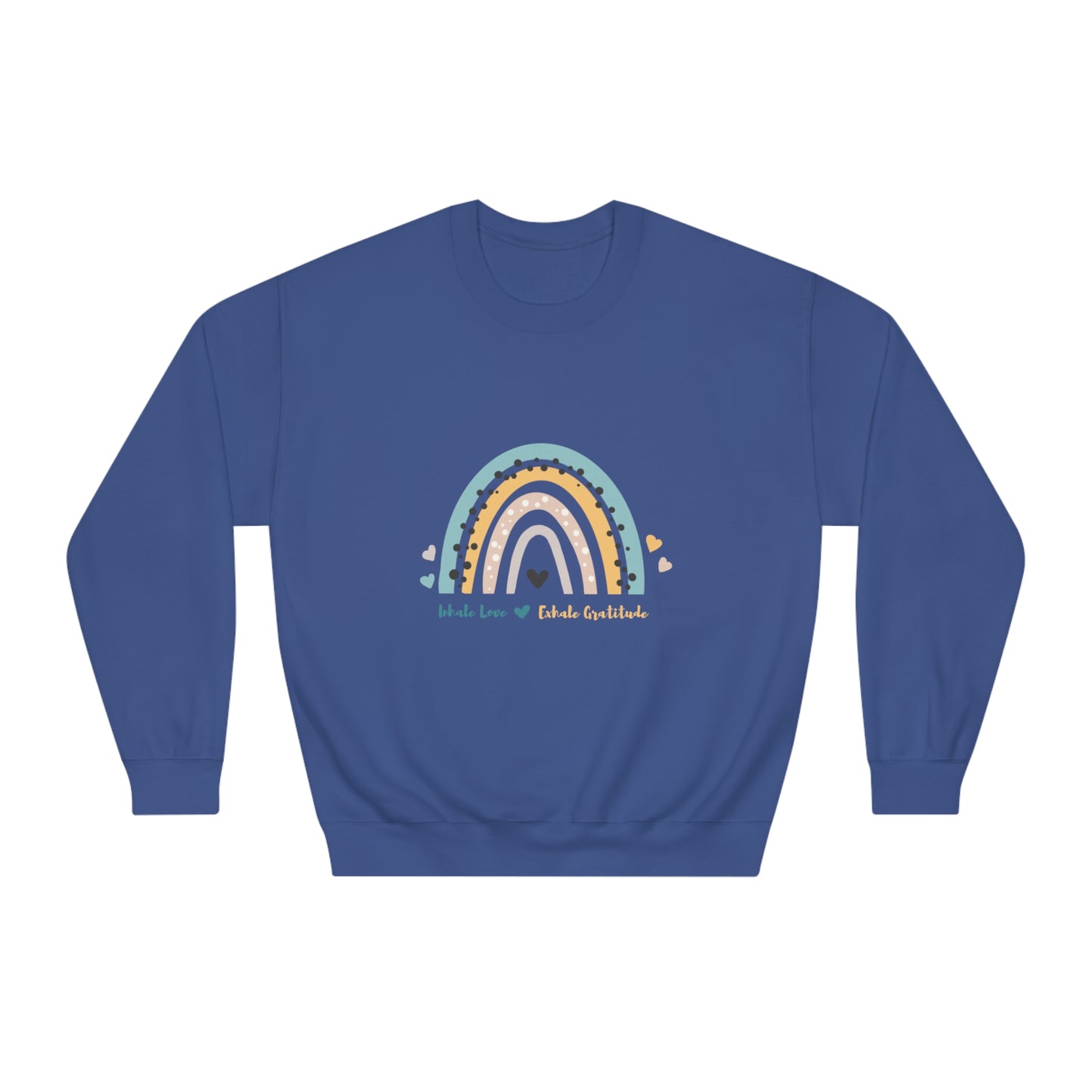 Inhale Love, Exhale Gratitude Unisex DryBlend® Crewneck Sweatshirt