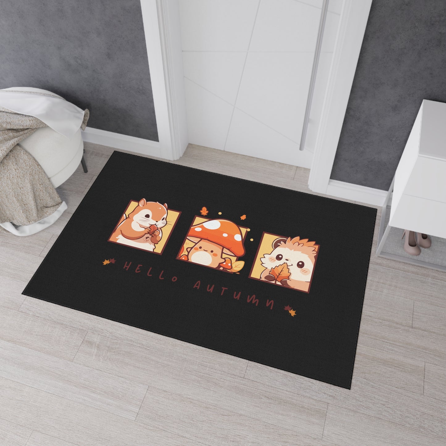 Hello Autumn Heavy Duty Floor Mat | Durable Fall-Themed Entryway Decor