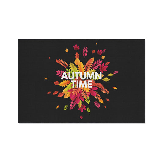 Autumn Time Heavy Duty Floor Mat | Durable Fall-Themed Entryway Decor