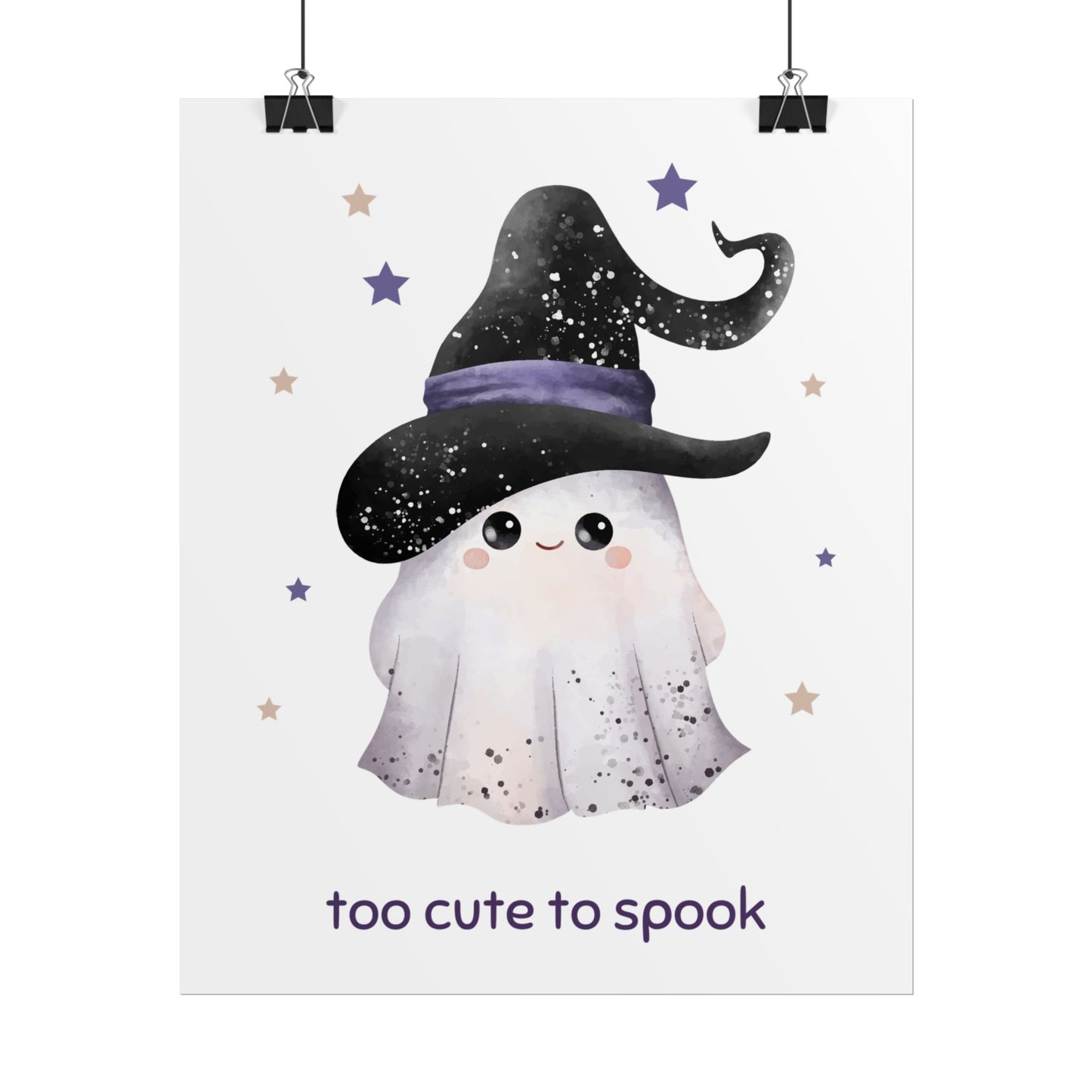 Too Cute to Spook Holding Hands Rolled Poster | Adorable Halloween Wall Art