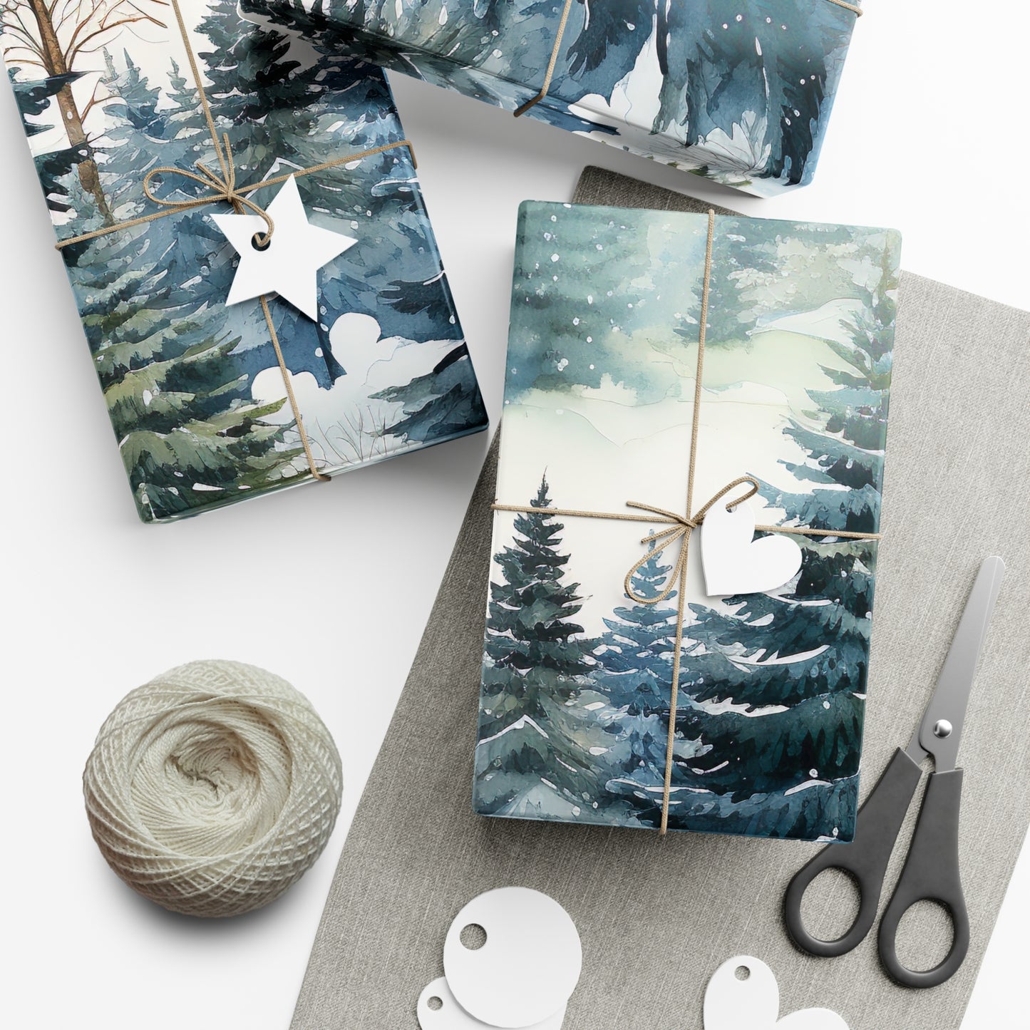 Pine Tree Forest Gift Wrap Papers