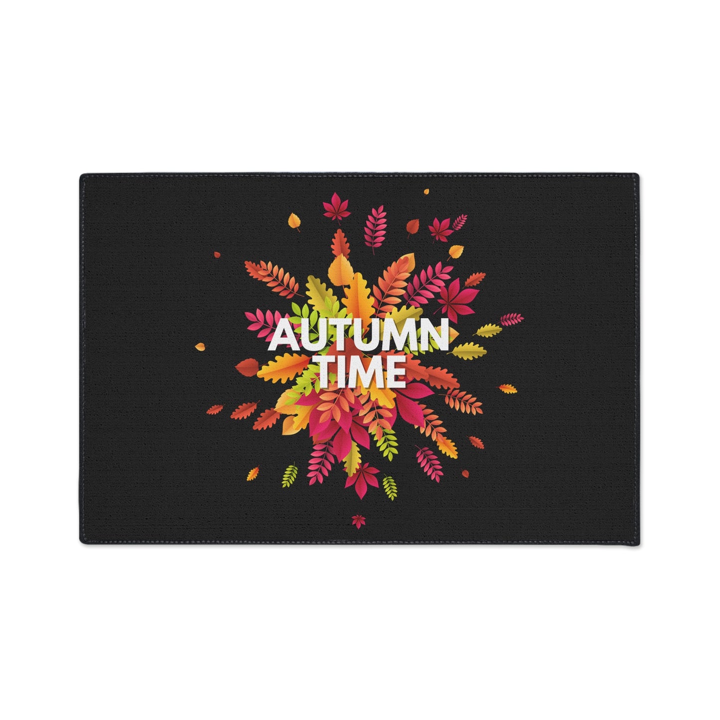 Autumn Time Heavy Duty Floor Mat | Durable Fall-Themed Entryway Decor