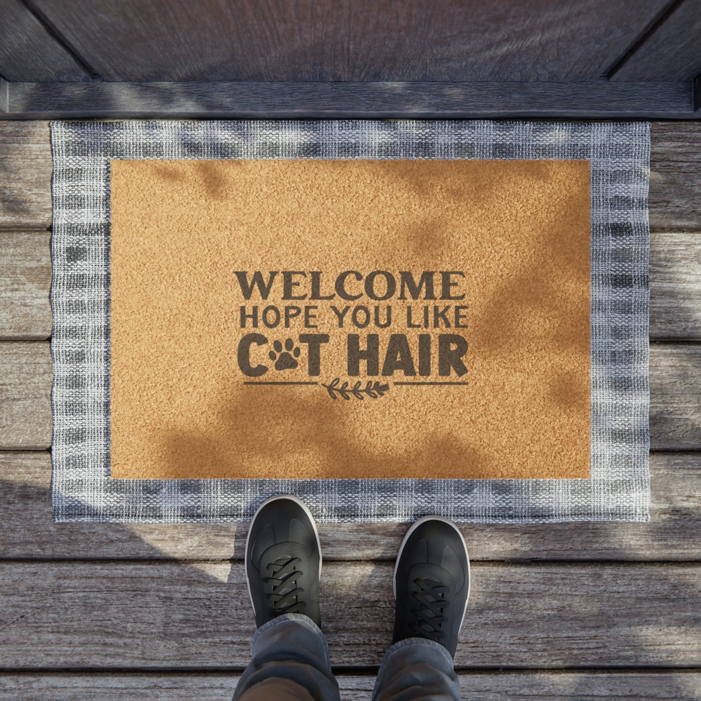 Welcome Hope You Like Cat Hair Doormat