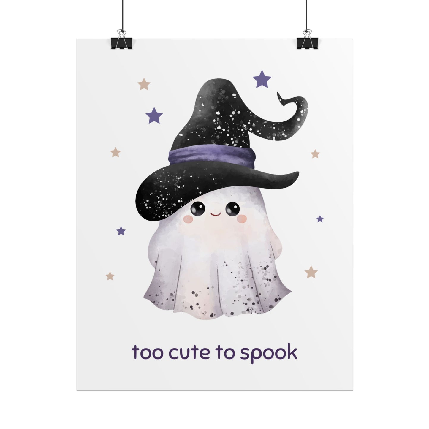 Too Cute to Spook Holding Hands Rolled Poster | Adorable Halloween Wall Art