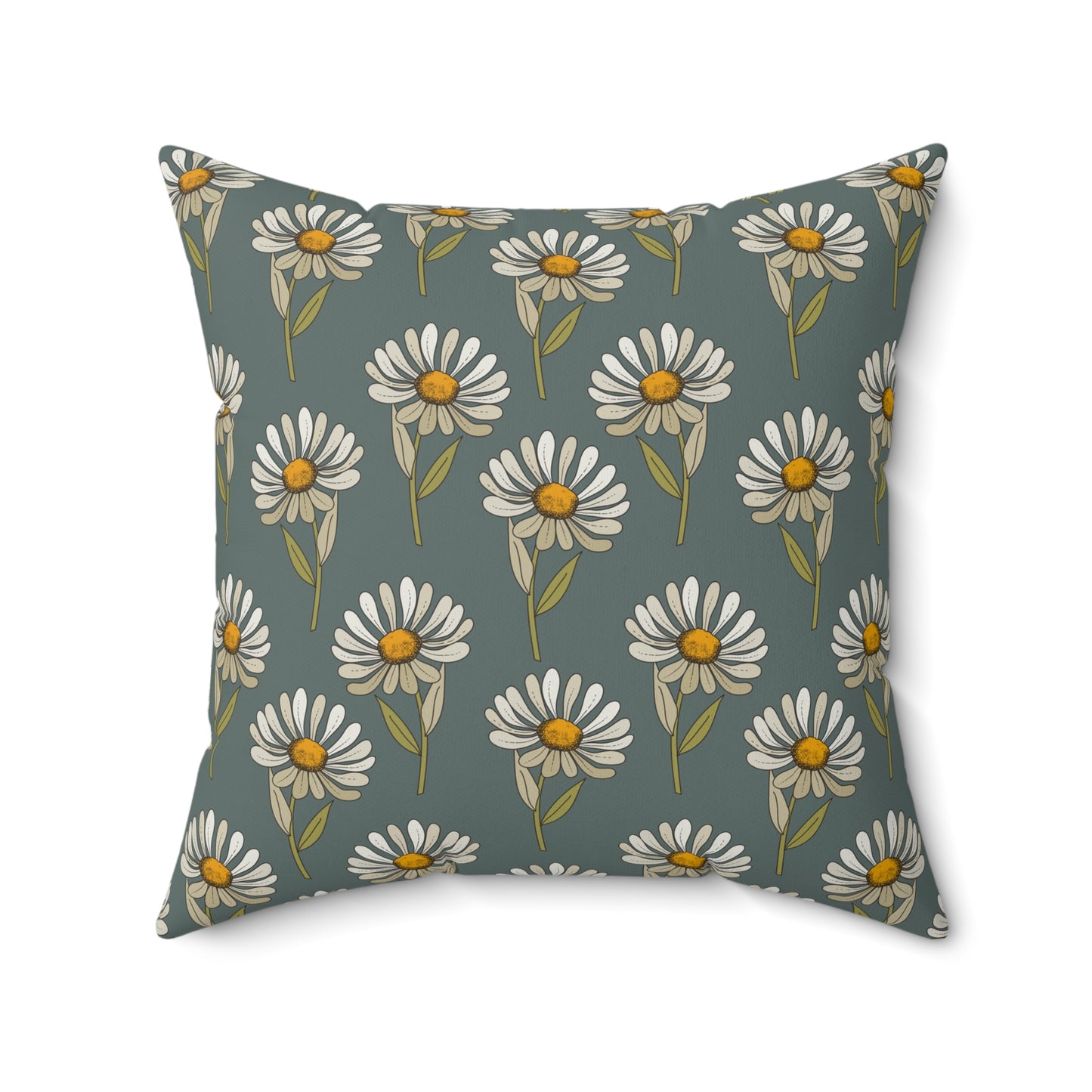 Summer Daisies Spun Polyester Square Pillow