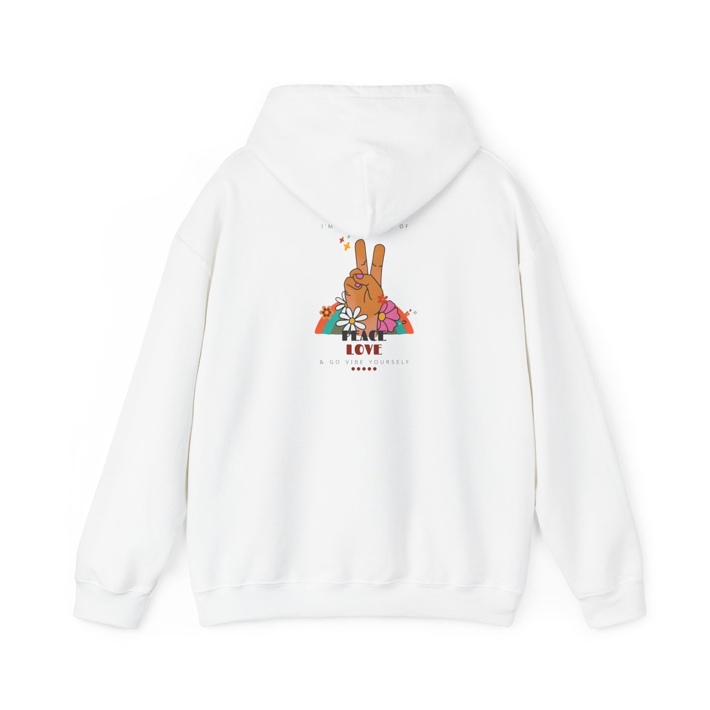 Peace, Love, Go Vibe Yourself Unisex Heavy Blend™ Hooded Sweatshirt