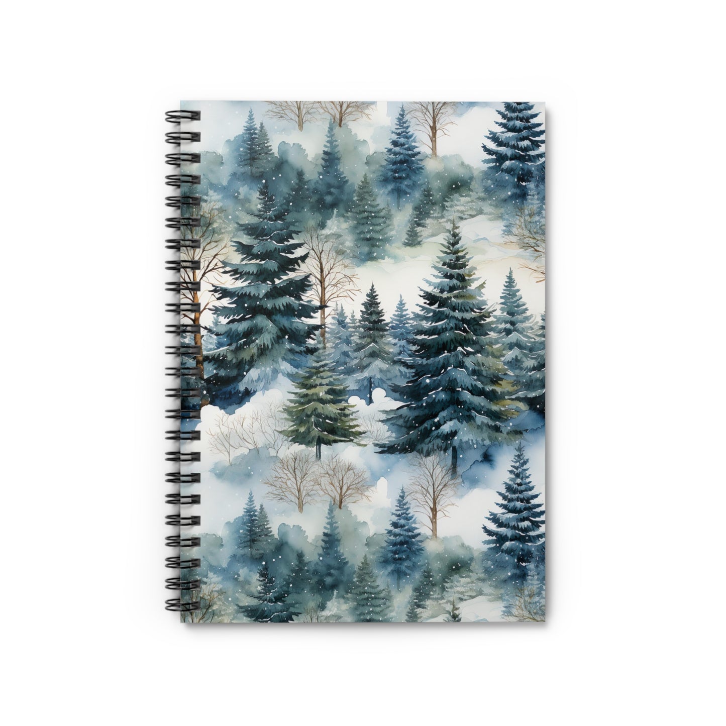 Pine Tree Forest Spiral Notebook - Ruled Line