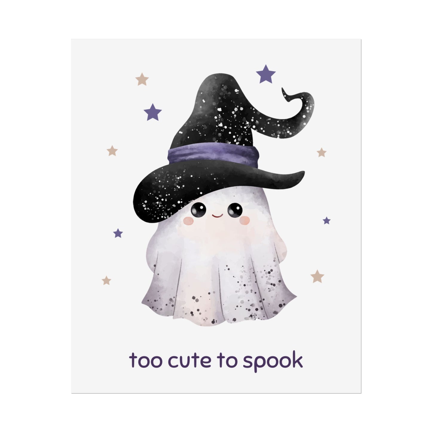 Too Cute to Spook Holding Hands Rolled Poster | Adorable Halloween Wall Art