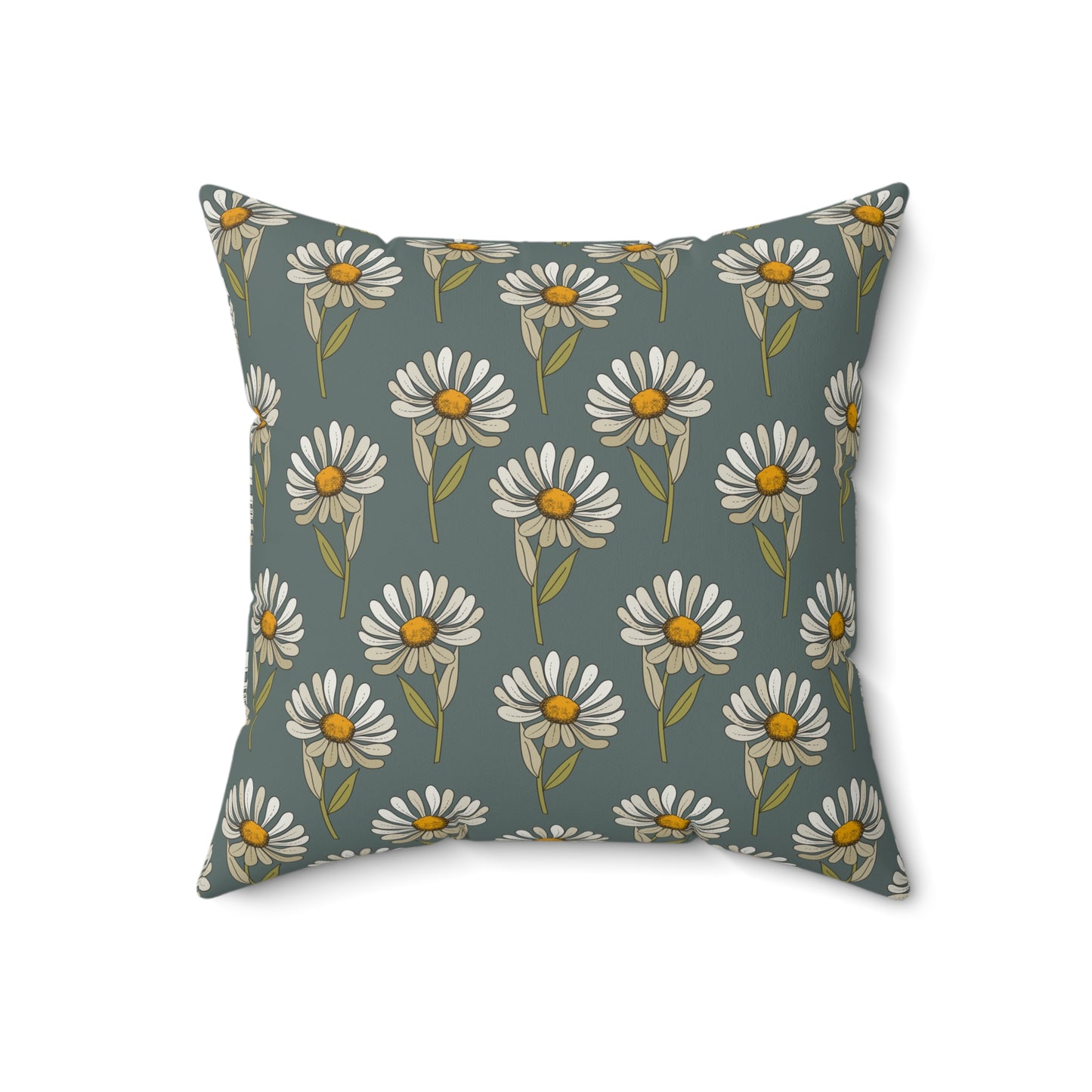 Summer Daisies Spun Polyester Square Pillow