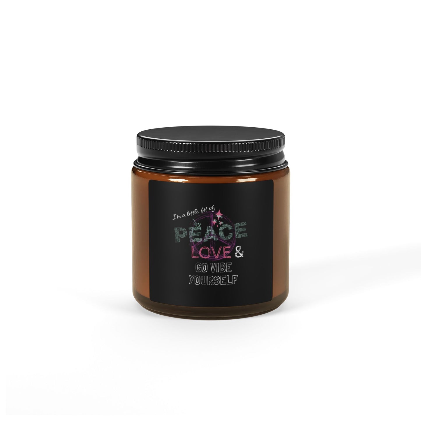 Peace, Love Go Vibe yourself Aromatherapy in Amber Jar