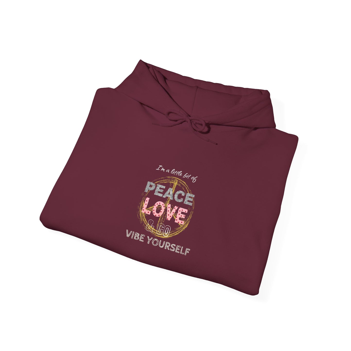 Peace, Love, Vibe yourself Unisex Heavy Blend™ Hooded Sweatshirt