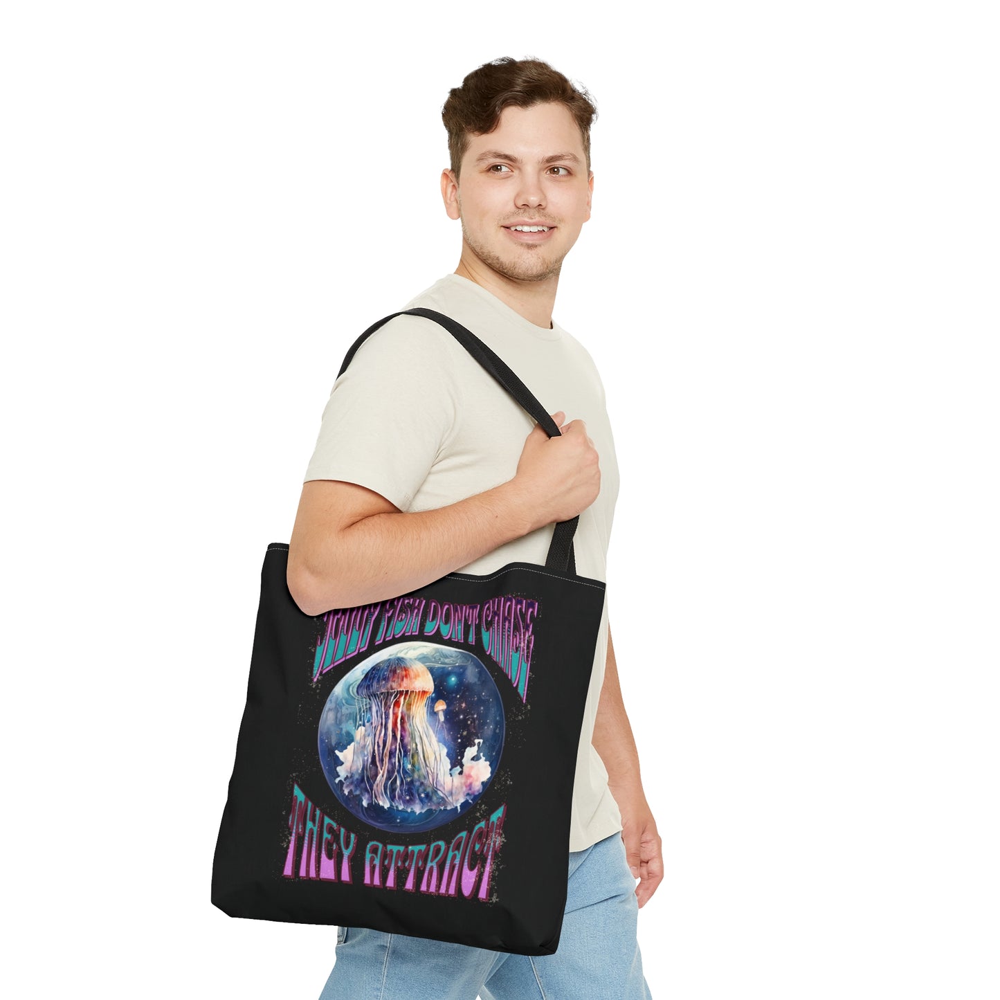 Jellyfish Don't Chase, They Attract Tote Bag (AOP)