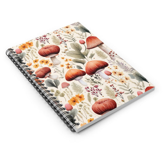 Mushroom Forest Spiral Notebook - Ruled Line