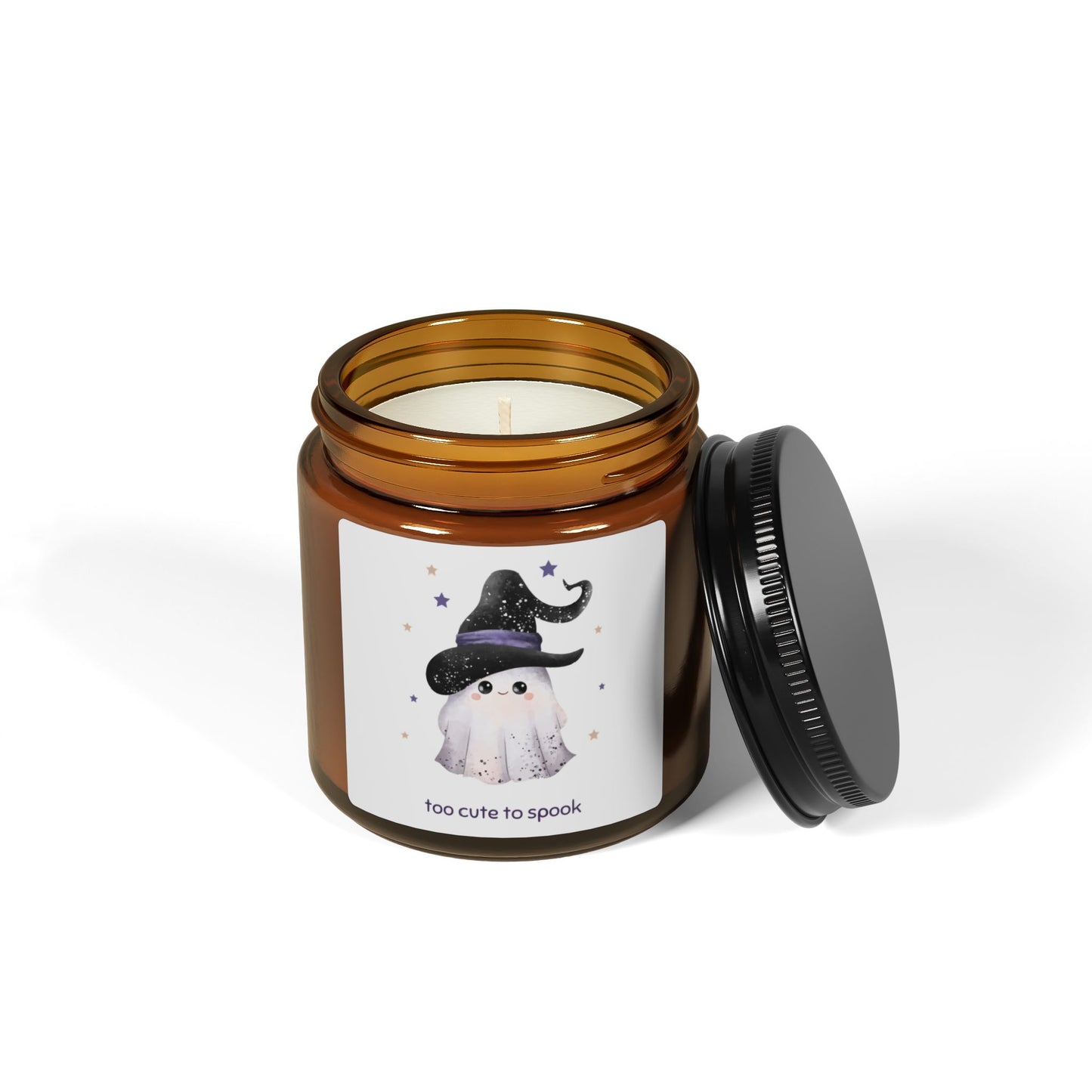 Too Cute to Spook Scented Soy Candle | Halloween Aromatherapy in Amber Jar