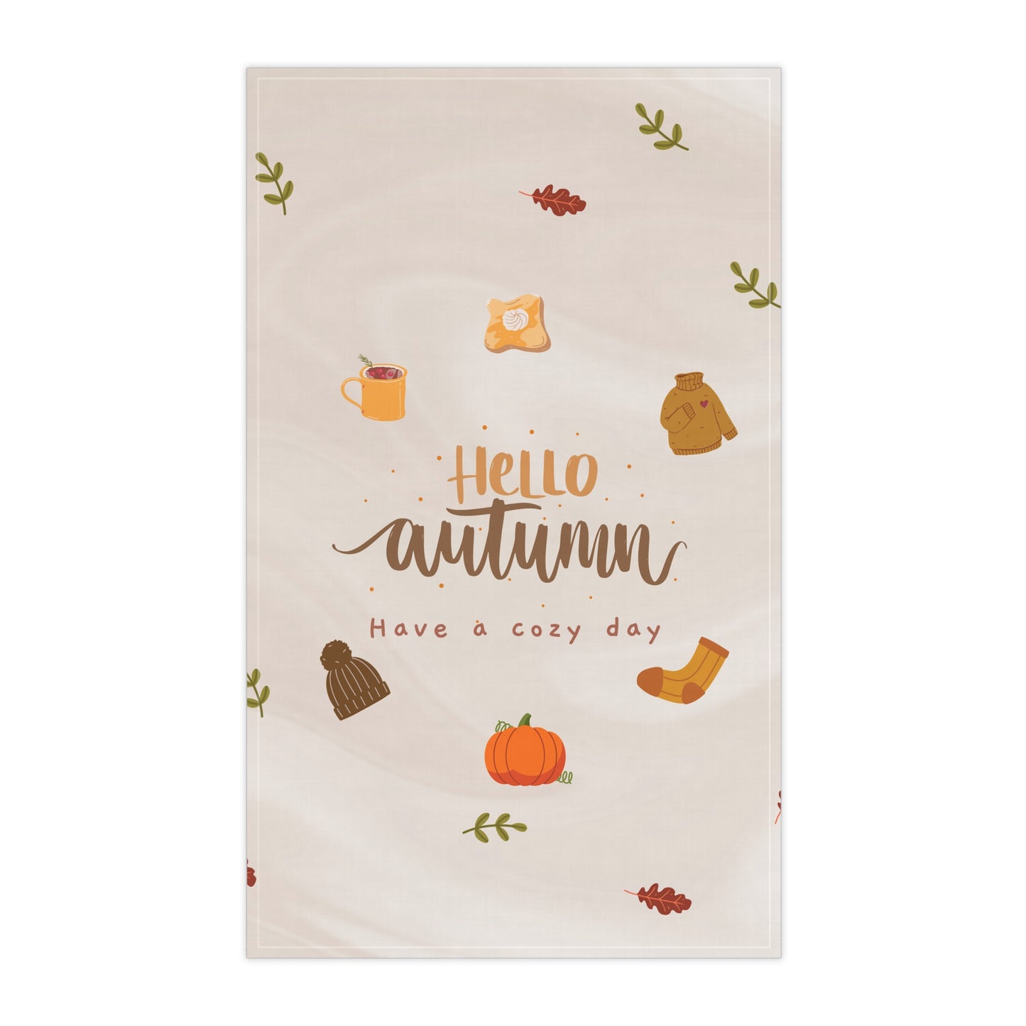 Hello Autumn Tea Towels | 100% Cotton Fall-Themed Kitchen Towels