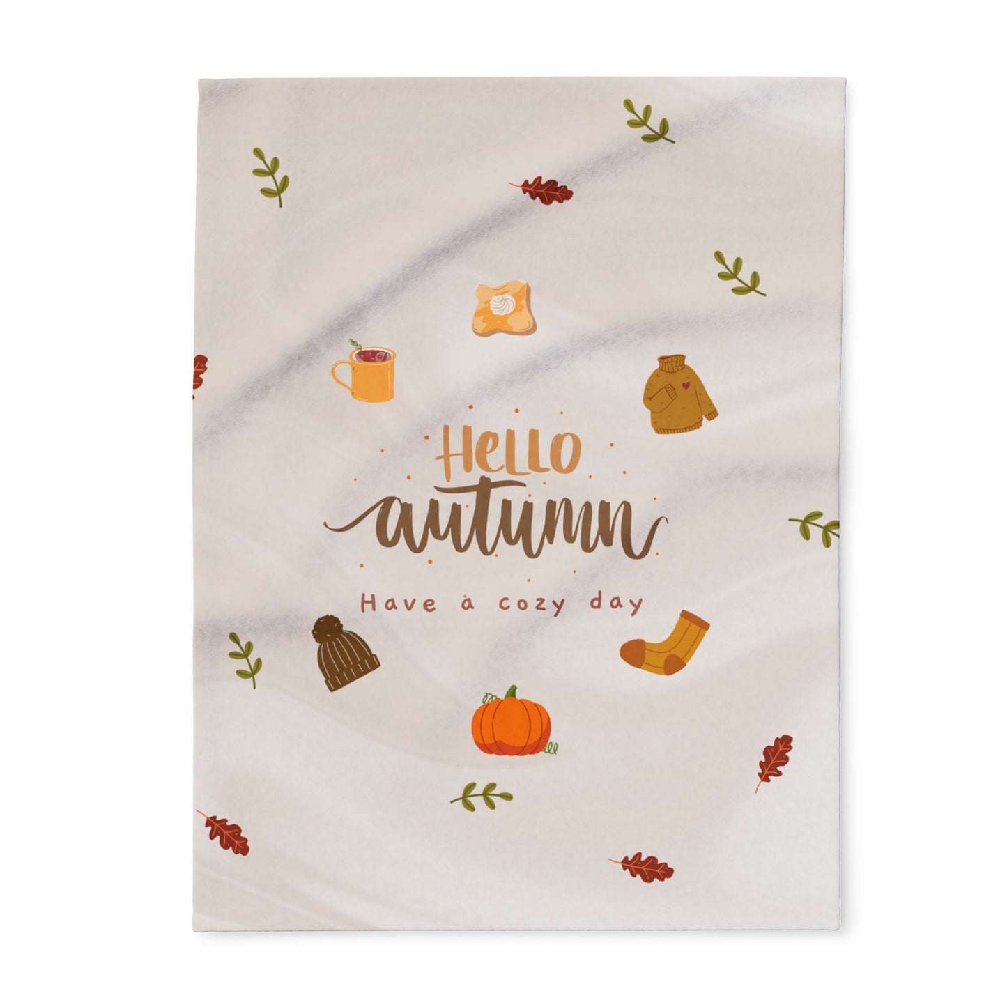 Hello Autumn Arctic Fleece Blanket | Cozy Fall-Themed Throw