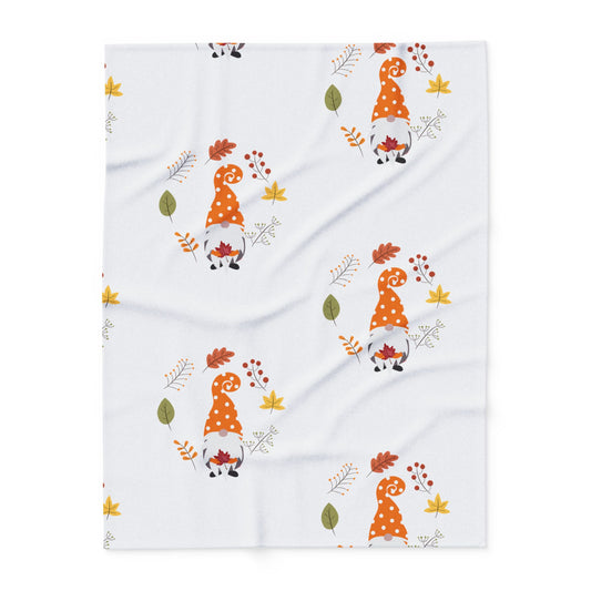 Gnome Arctic Fleece Blanket | Cozy Fall-Themed Throw Blanket