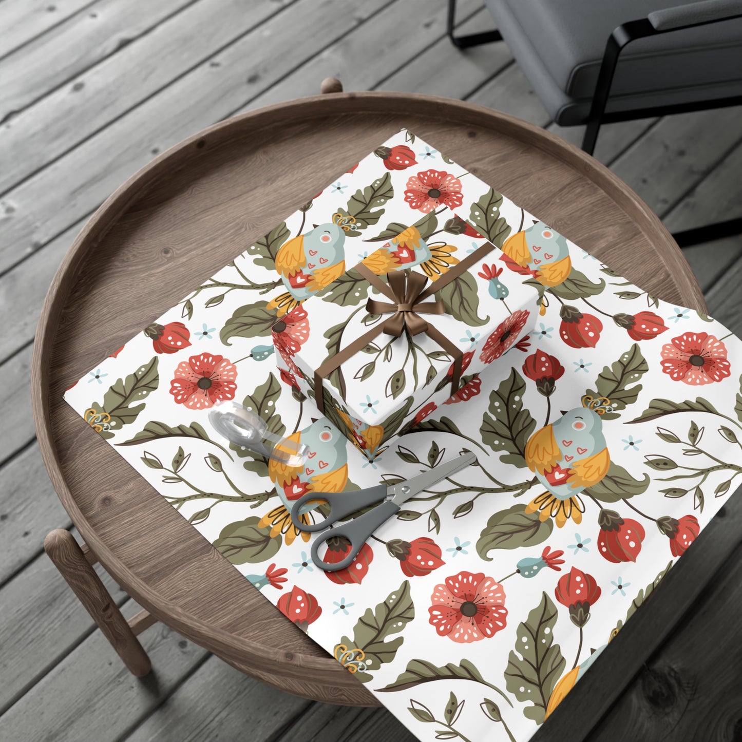 Retro Birds Gift Wrap Papers