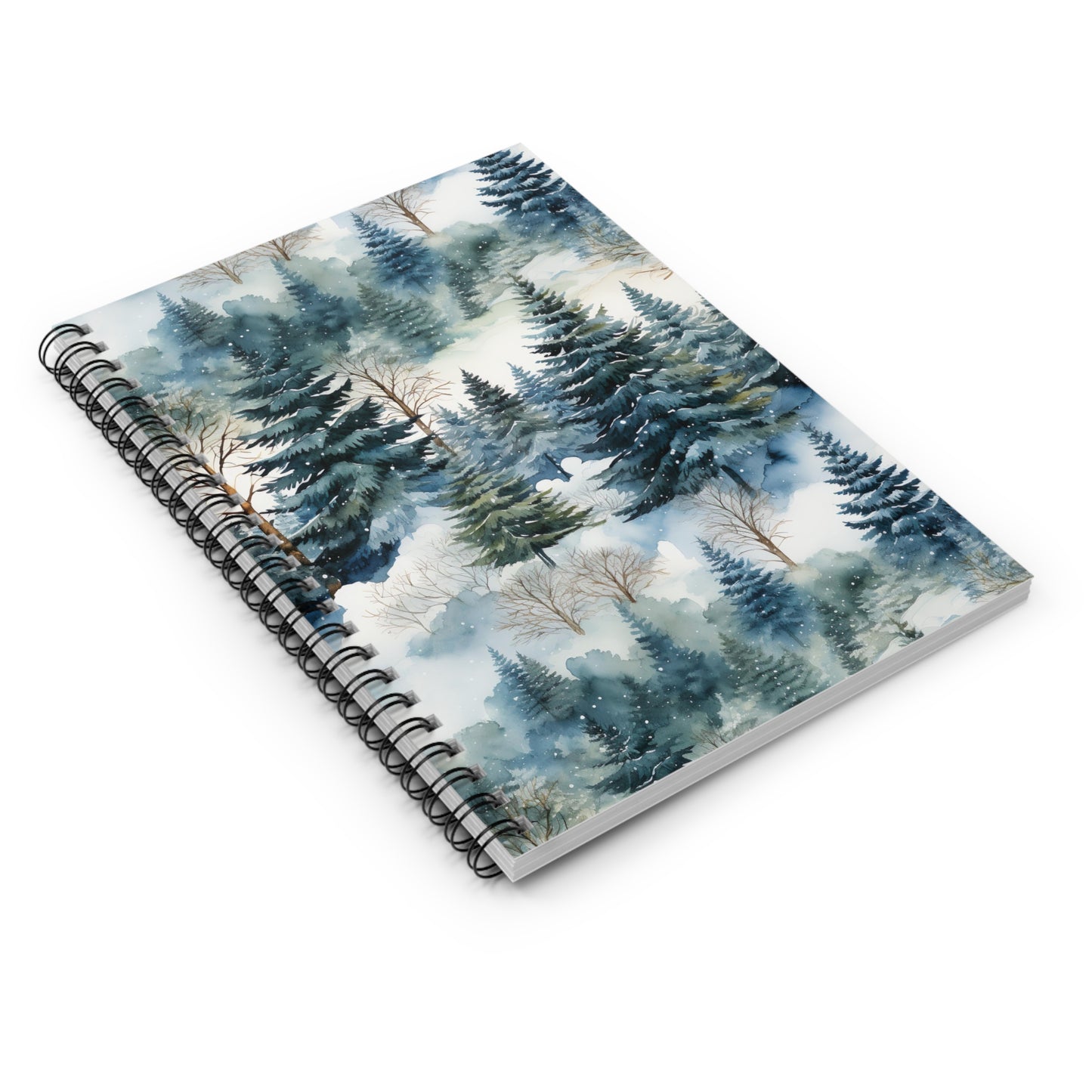 Pine Tree Forest Spiral Notebook - Ruled Line