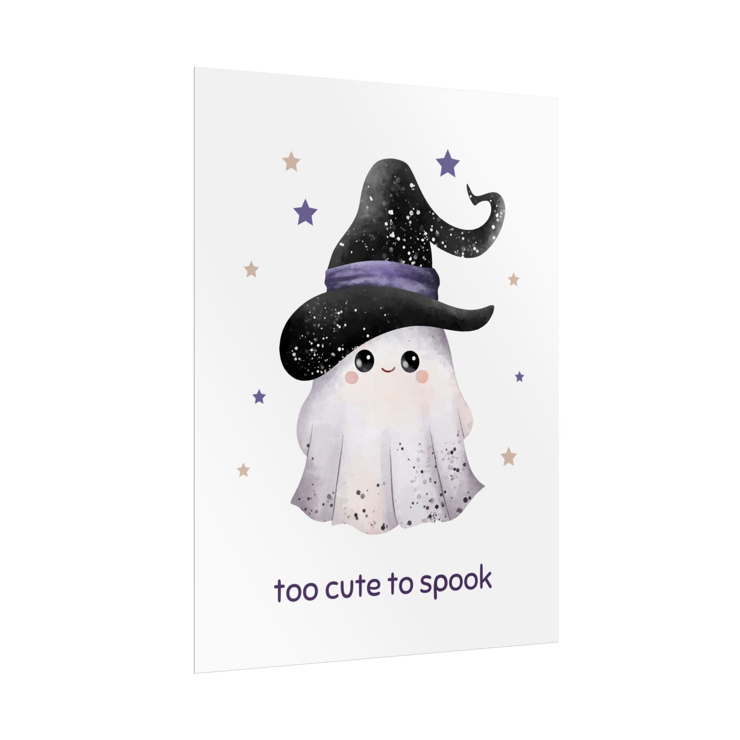 Too Cute to Spook Holding Hands Rolled Poster | Adorable Halloween Wall Art