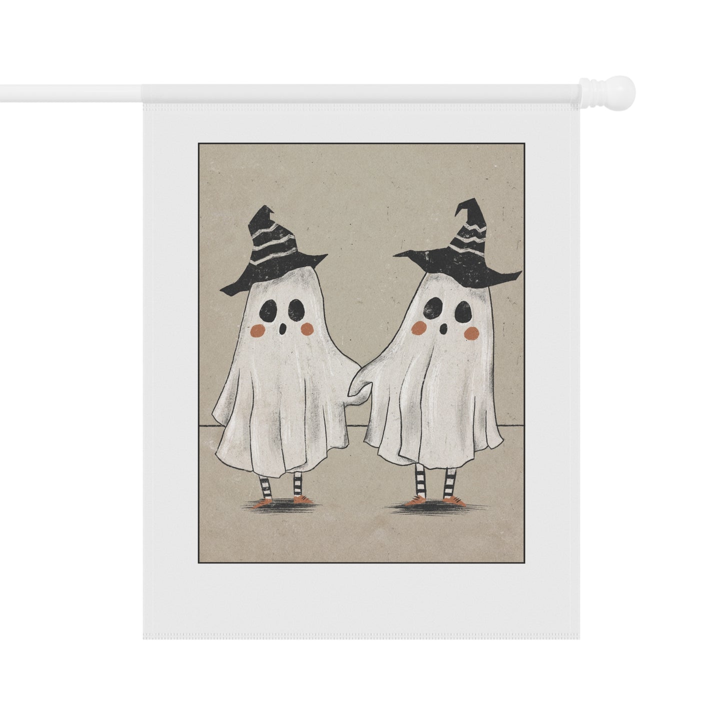 Ghosts Holding Hands Garden & House Banner | Spooky Halloween Outdoor Decor