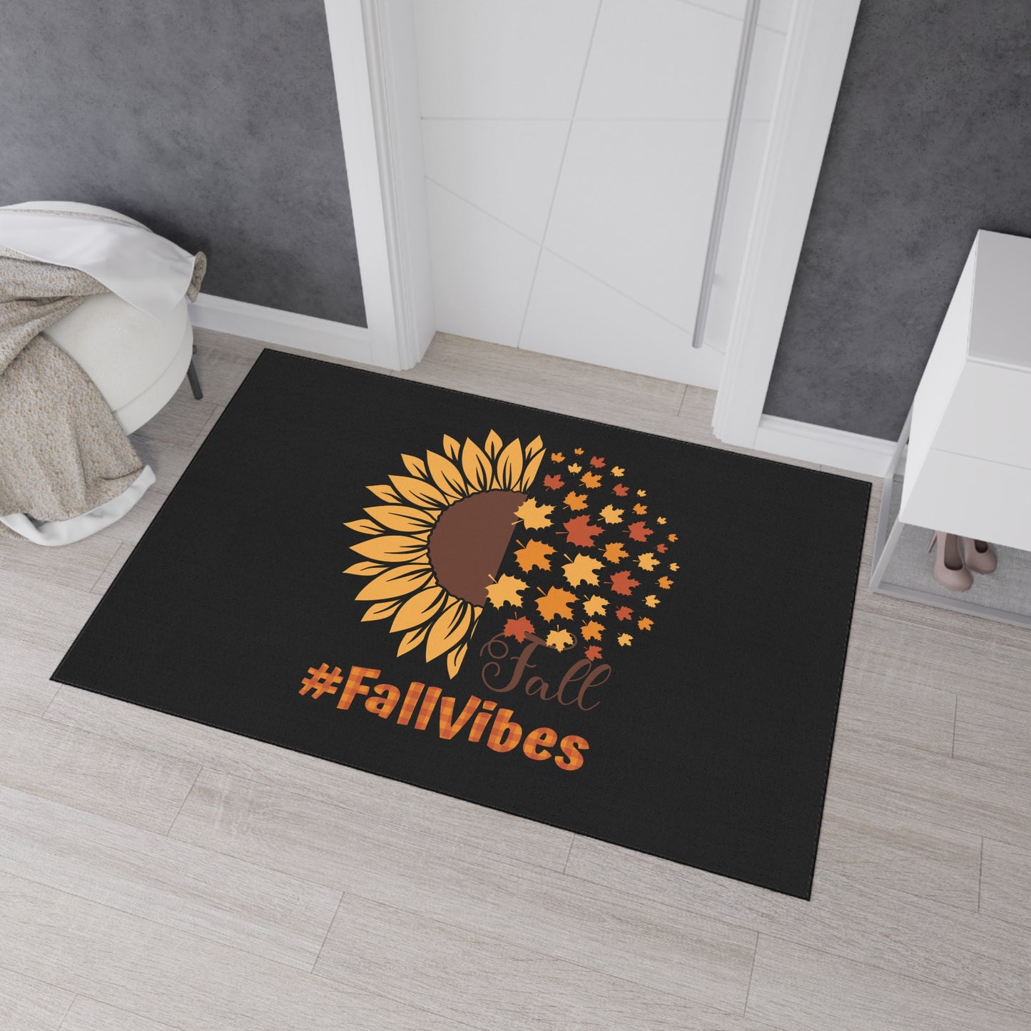 Fall Vibes Heavy Duty Floor Mat | Durable & Stylish Autumn Entryway Decor