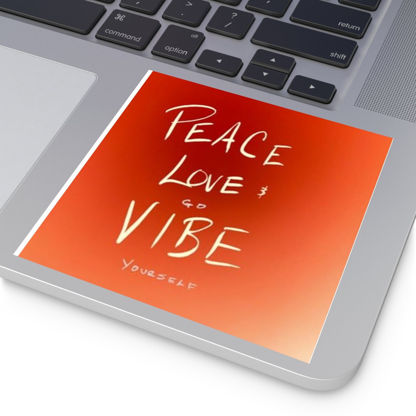 Peace, love, go vibe yourself Square Stickers, Indoor\Outdoor