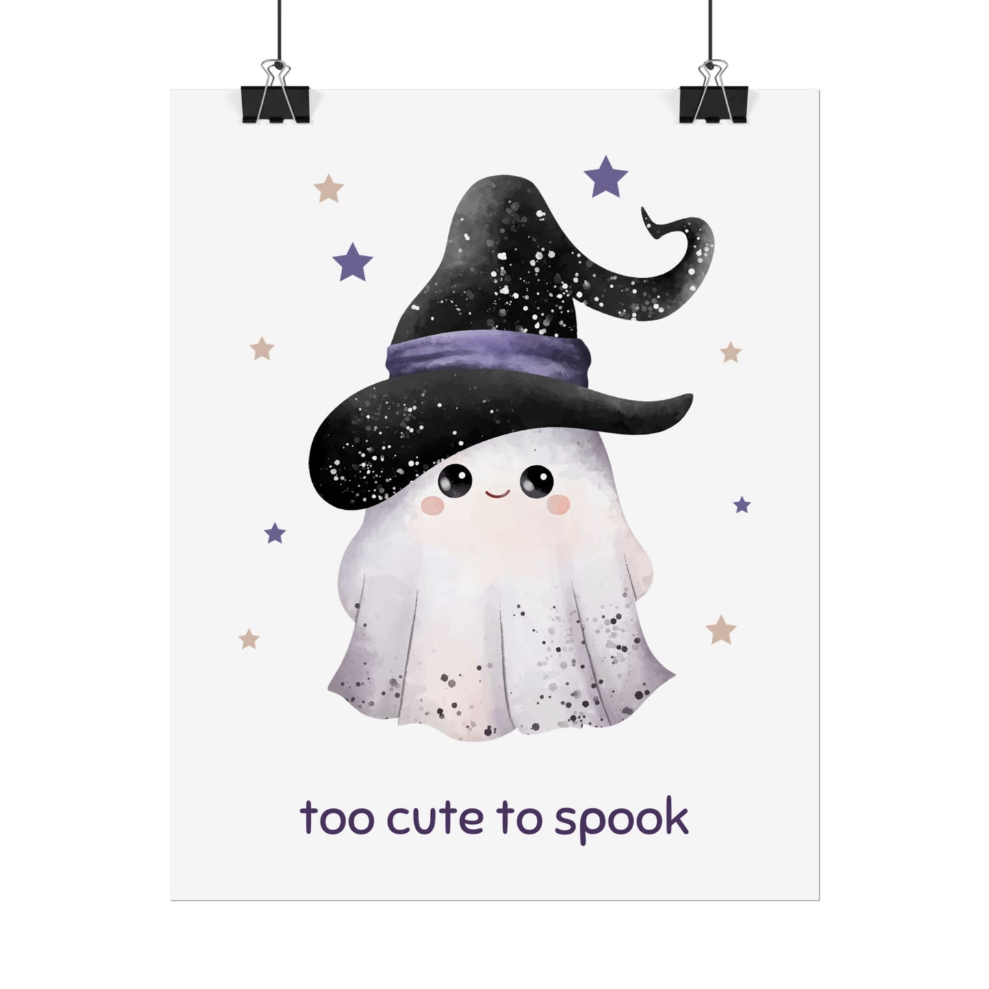 Too Cute to Spook Holding Hands Rolled Poster | Adorable Halloween Wall Art