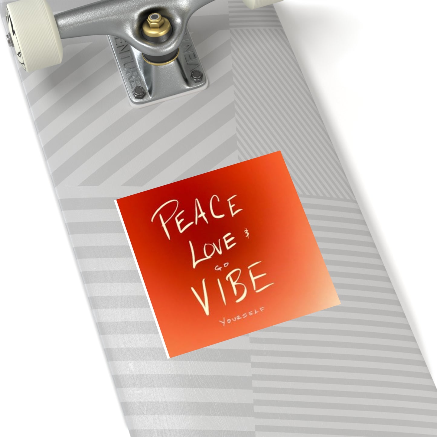 Peace, love, go vibe yourself Square Stickers, Indoor\Outdoor