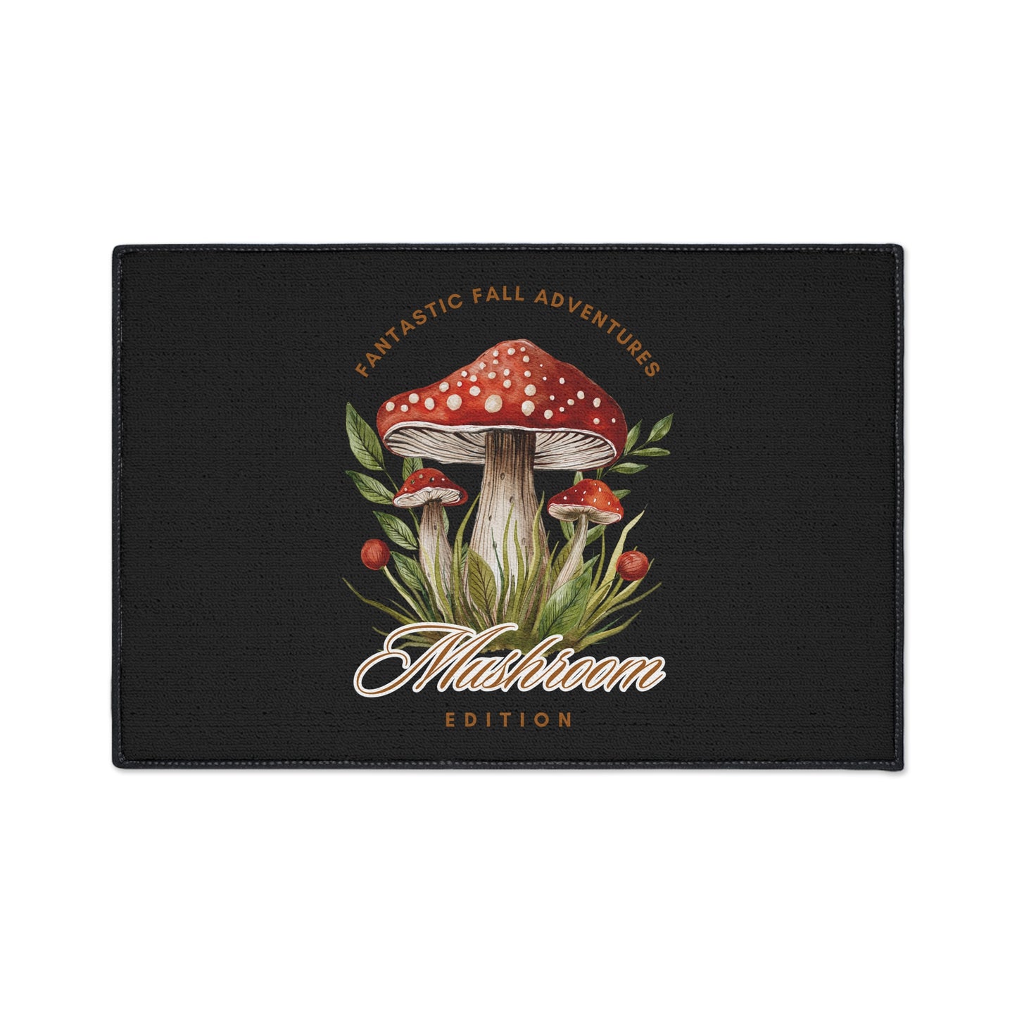 Fall Adventures Mushroom Edition Heavy Duty Floor Mat | Durable Fall-Themed Entryway Decor