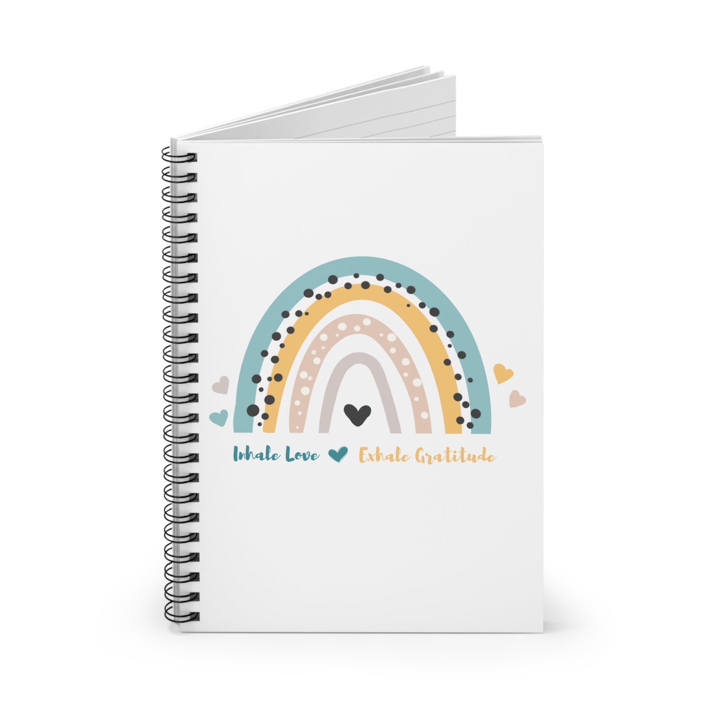 Inhale love, exhale gratitude Spiral Notebook - Ruled Line