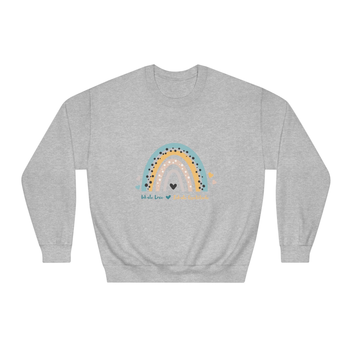 Inhale Love, Exhale Gratitude Unisex DryBlend® Crewneck Sweatshirt